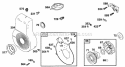 Blower Hsg Back Plate Diagram and Parts List for 233461-2540-01  Briggs and Stratton Engine